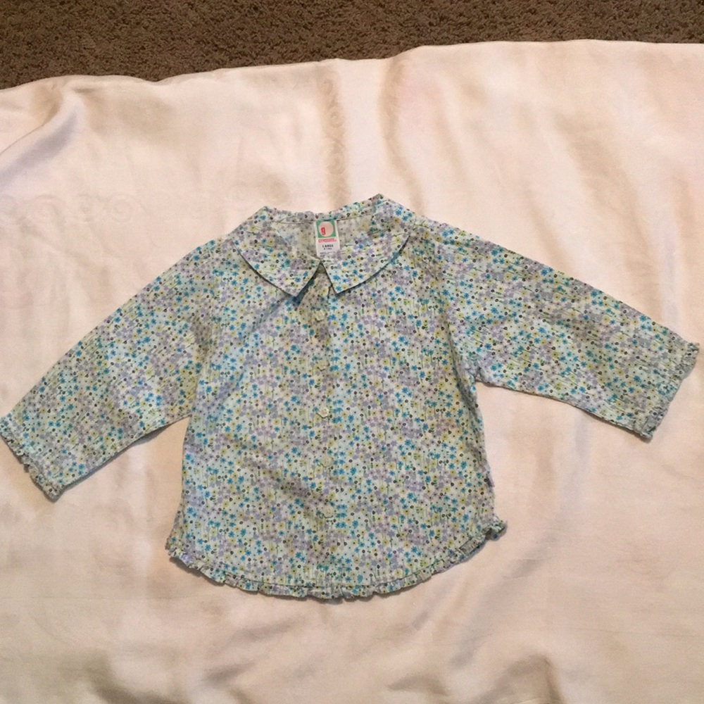 Vintage Gymboree Spring Showers print top Sz L-5